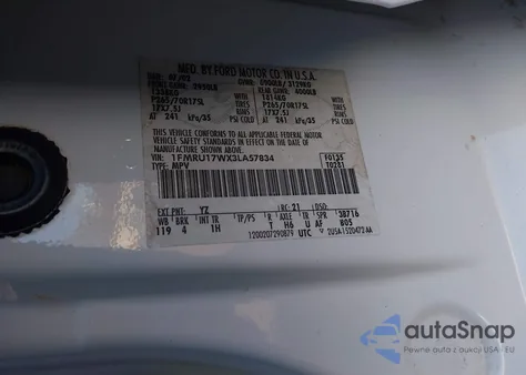 2003 Ford Expedition Eddie Bauer из США, поврежденный, VIN 1FMRU17WX3LA57834